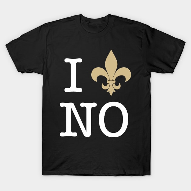 I Fleur de Lis New Orleans (White Lettering) T-Shirt by KyleHarlow